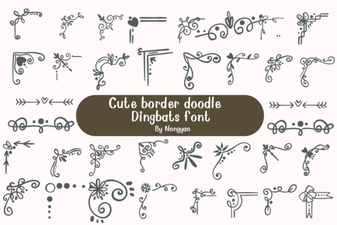 Cute Border Doodle Font Designs for Your Projects